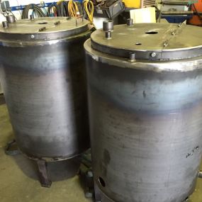 Dubbelwandige stalen vaten met een verwarmingselementen