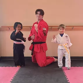 Young kids practicing karate at Dojo Karate in Maple Grove, MN