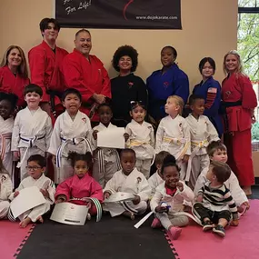 Congratulations to all of October graduates and advanced belt testers! You all did great! Dojo Karate in Maple Grove, MN