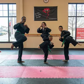 Learn self-defense, build confidence, and get in the best shape of your lives at Dojo Karate! Contact us today.