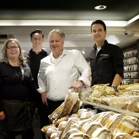 Van links naar rechts: moeder Hélène Melis-van Kampen, jongste zoon Tom, vader Wim Melis en oudste zoon Mike