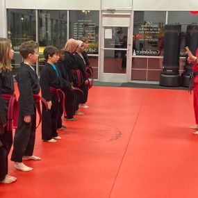 Our advanced class has been working hard and showing a great black belt attitude! One stripe closer to their next graduation ????