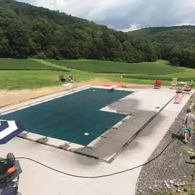 New Winter Pool Cover Installatioin