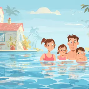 Professional pool cleaning and maintenance for a sparkling clean pool