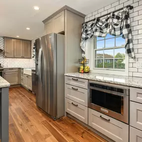 Transitional Two-Finish Grey Kitchen Malvern, PA