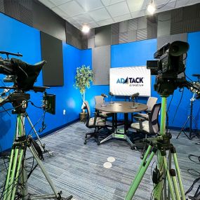 Professional cameras & set at ADTACK Creative video production studio in Las Vegas, Nevada