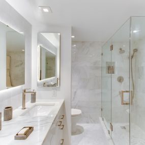 Bathroom vanity and shower ideas for that dream bathroom.