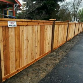 Modified panel cedar fence