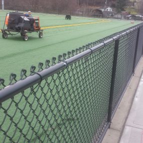 Black chain link fence at Tulalip ballfields