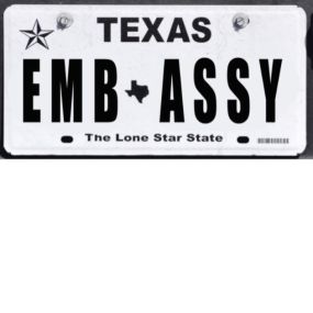 Custom license vanity plate