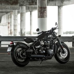 Ride in style with our Triumph Bonneville Bobber motorcycle! We invite you to stop in and experience the Moon Motorsports way of doing business.