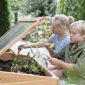 mini moestuin en oppottafels