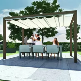 aluminium pergola schaduwdoek
