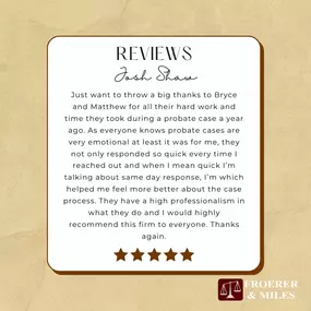 Reviews for Froerer & Miles | Ogden, UT