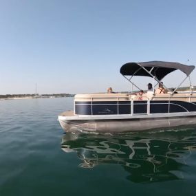 Our pontoon boats can accommodate up to 10 people and are great for fishing, picnicking or just hanging out on the water.