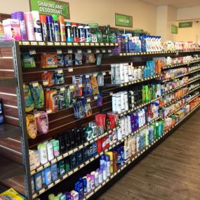 Some of the supplies we offer at our attached drugstore.