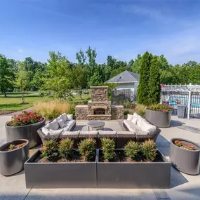 Relaxing Patio with Custom Fireplace