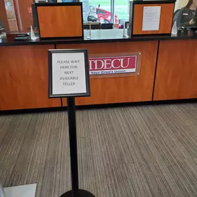 TDECU Yoakum interior teller line