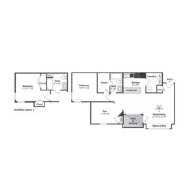 1 Bedroom + Den Apartment Floor Plan