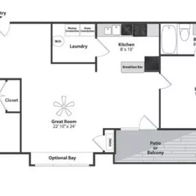 Studio Apartment Floor Plan
