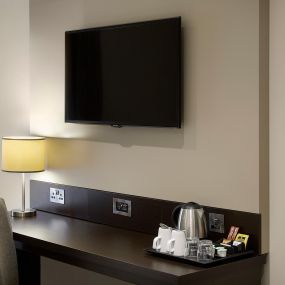 Premier Inn bedroom with desk