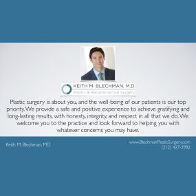 About Keith M. Blechman, MD - Plastic Surgeon Upper East Side NYC
