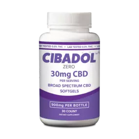 Get your daily dose of CBD quickly and conveniently! Cibadol Zero, Broad Spectrum softgel CBD pills are easy to take on the go, along with your daily vitamins, or whenever you need them. These easy-to-swallow, tasteless pills are a great option for beginners and cannasseurs alike!

Fractionated Coconut Oil, Broad Spectrum Hemp Oil, Gelatin