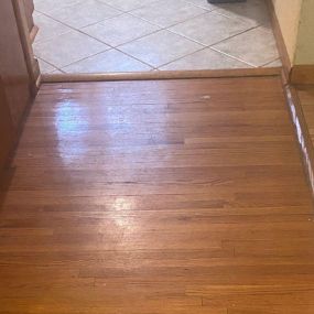 Pictured here is water damage in a Minneapolis kitchen and hallway.