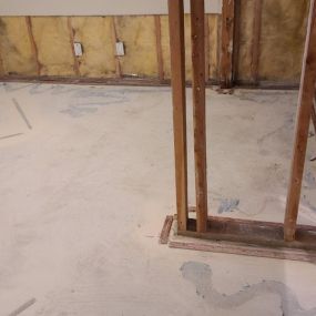 Pictured here is Minneapolis water damage restoration in a basement.  It is critical to remove water within 24 to 48 hours to prevent mold growth.