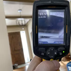 Infrared cameras help detect water damage behind the walls and help prevent mold growth.