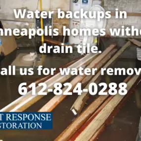 Water backups in Minneapolis homes without drain tile