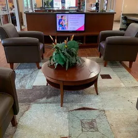 TDECU Bay City interior lobby Member waiting area