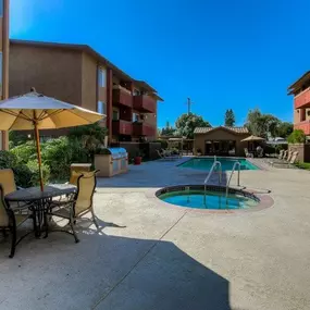 Heated Spa with Lounge Area