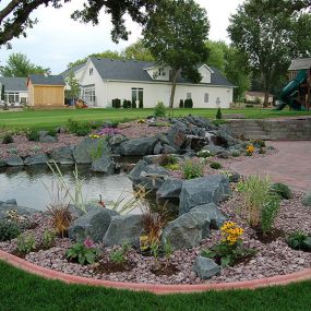 The sound of trickling water is a relaxing addition to any landscape, and our professional fountain and water feature experts are ready to provide you with a customized design that will add the perfect element of elegance to your yard or property.