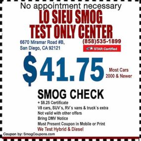 Smog Check Low Price