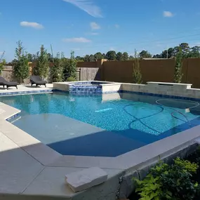 Amazing new pool contstruction with a tile finish, Spring, TX