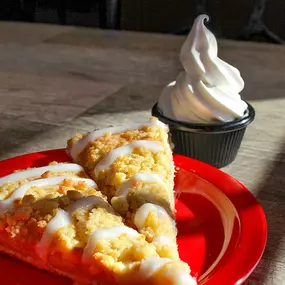 You can't go wrong with a slice (or two) of our famous Cactus Bread®! Add a cup of our soft serve ice cream to complement each bite.