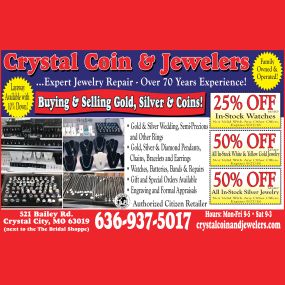 Crystal Coin and Jewelers Ad