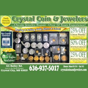 Sale! 50% OFF MSRP All In-Stock Gold Jewelry. 25% OFF MSRP Citizen Watches & All In-Stock Silver Jewelry. Valid thru 4/30/2020.