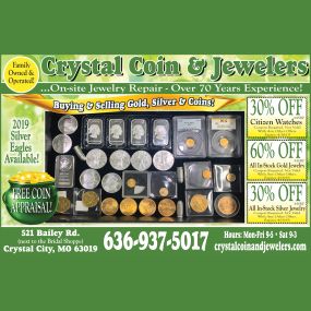 Crystal Coin and Jewelers March 2019 Ad