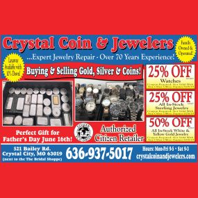 Crystal Coin and Jewelers July 2019 Ad