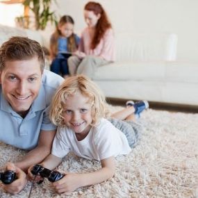 Worried about having white carpets with young kids? Have no fear! We can keep those carpets looking new!
