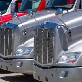 Peterbilt truck lineup.