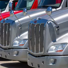 Peterbilt truck lineup.