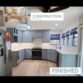 custom kitchen cabinet remodel from construction to finished job