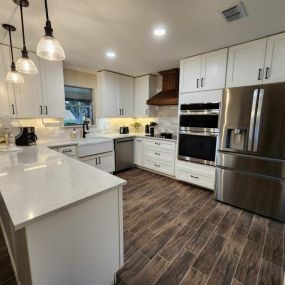 kitchen remodel, new flooring, custom cabinets
