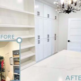 walk in closet remodel , custom cabinets, new lighting