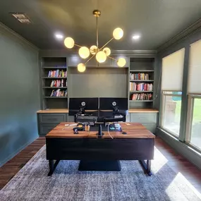 home office remodel, custom bookcase remodel