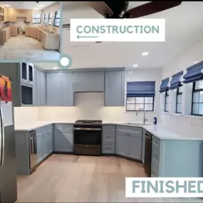 custom kitchen cabinet remodel from construction to finished job