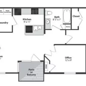 Water's Bend Professional Suite Apartment Floor Plan